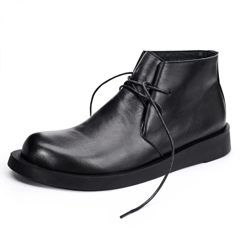 Men Formal Wear With Boots - Vintage Echtes Leder Herren Knöchel Kuh