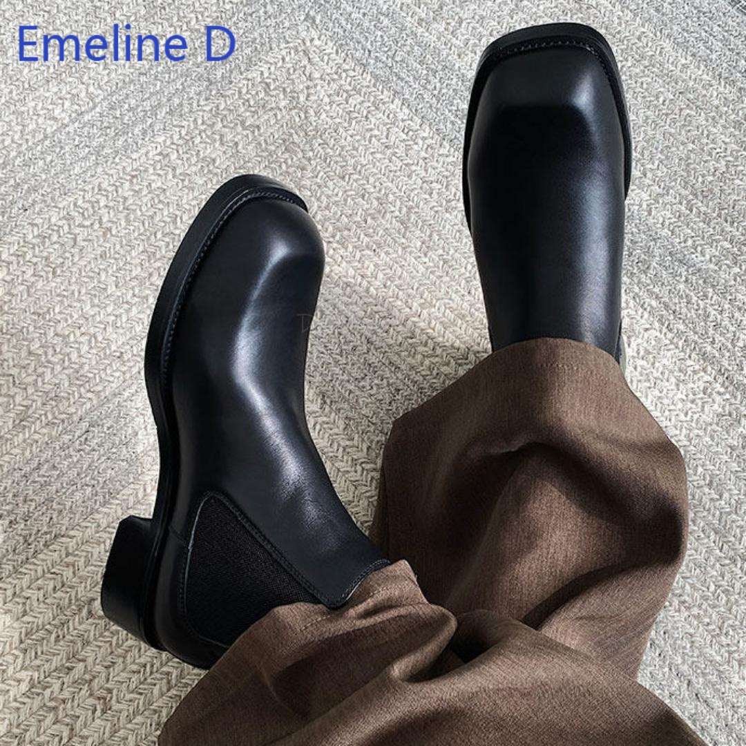 Herren-Chelsea-Stiefel mit eck – Formal Men Daily Wear Footwear Bewertung und Preis