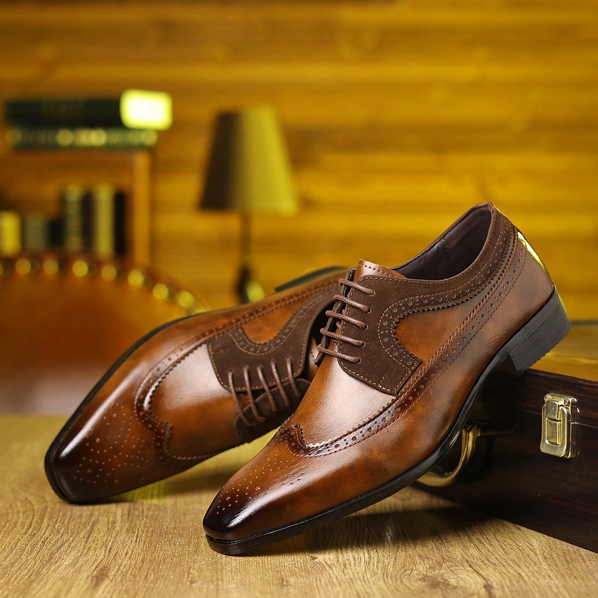 Wingtip Brogue Schnürschuhe fü – Formal Men Daily Wear Footwear Bewertung und Preis