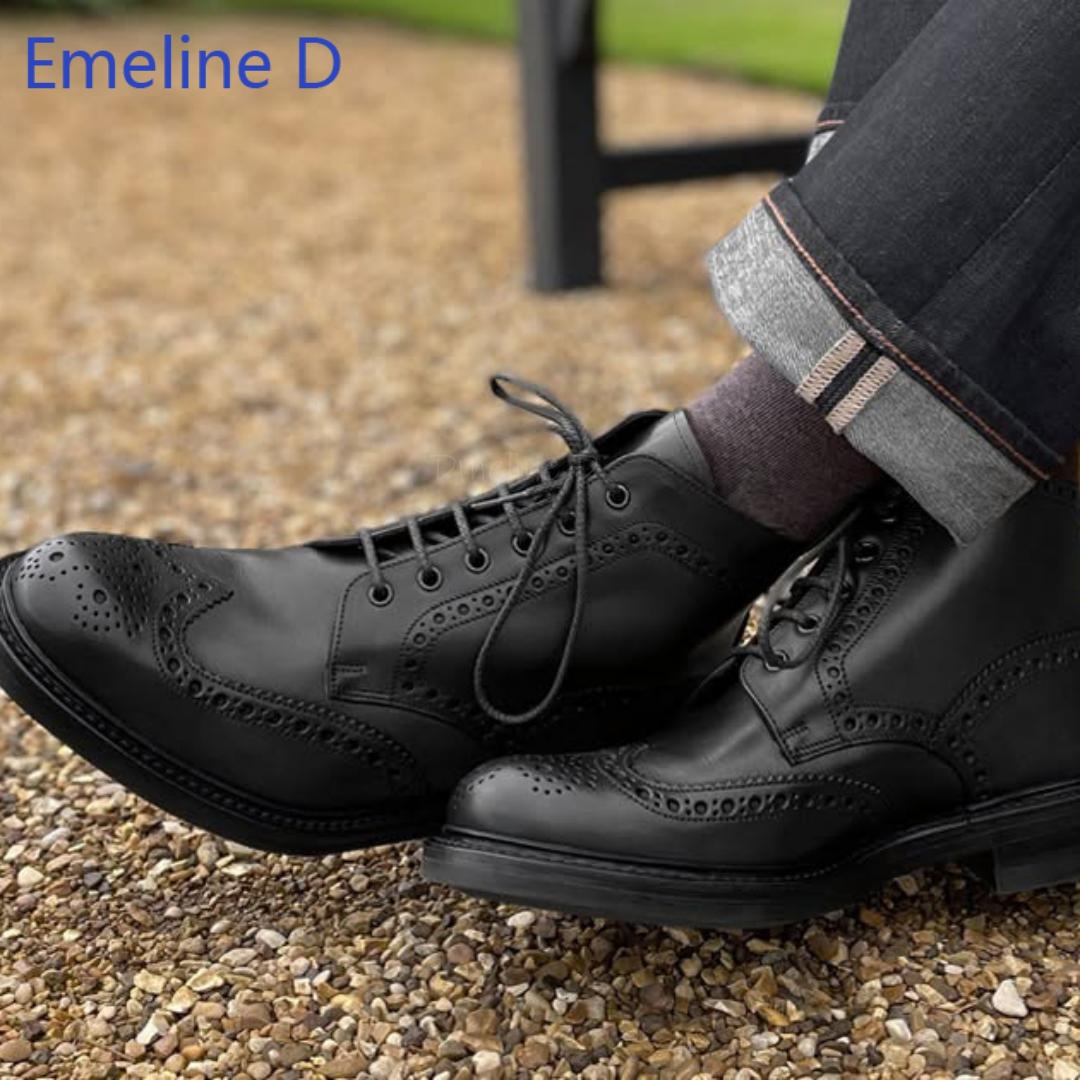 Herren-Brogue-Stiefeletten aus – Formal Men Daily Wear Footwear Bewertung und Preis