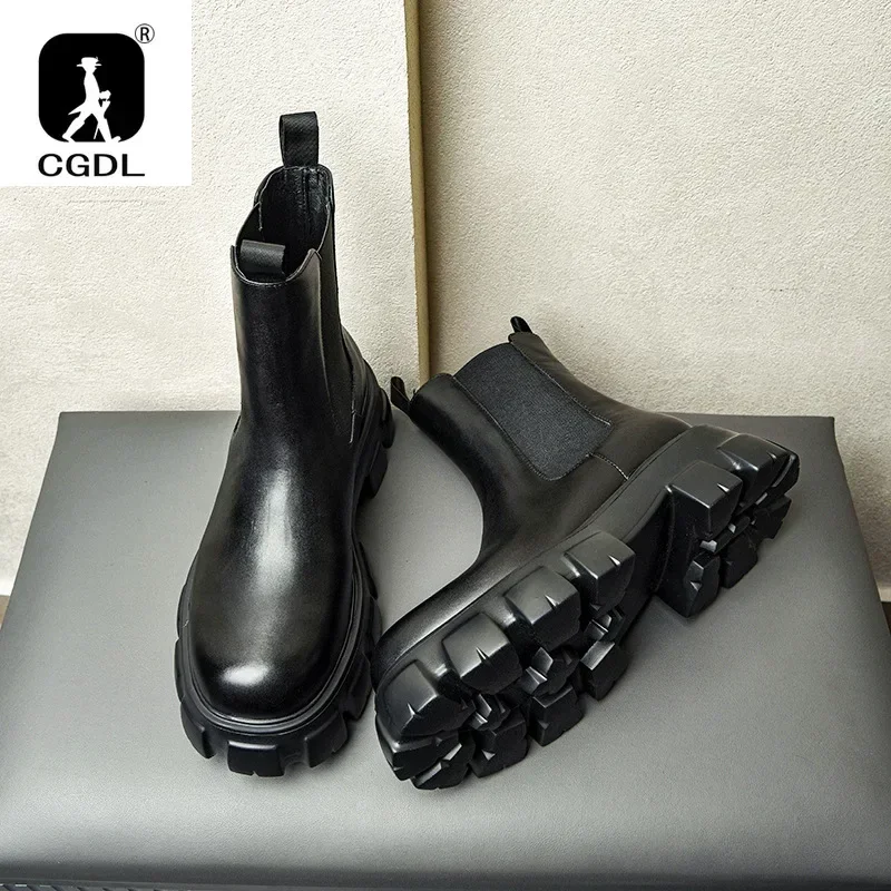 Echtes Leder Dicken sohlen Män – Men Formal Wear With Boots Bewertung und Preis