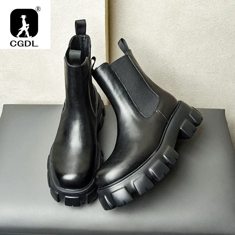 Echtes Leder Dicken sohlen Män – Men Formal Wear With Boots Bewertung und Preis