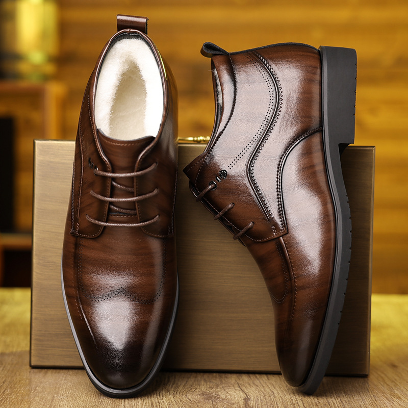 Herren Winter Lederschuhe Samt – Men Formal Wear With Boots Bewertung und Preis